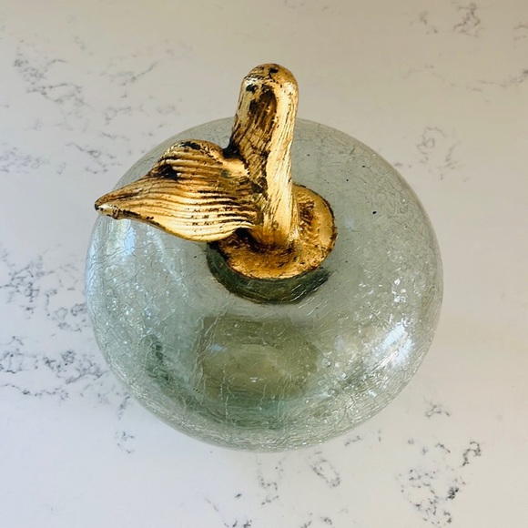 Large Clear Glass Apple Figurine - Picture 7 of 16